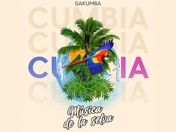 Capa de álbum de música de la selva